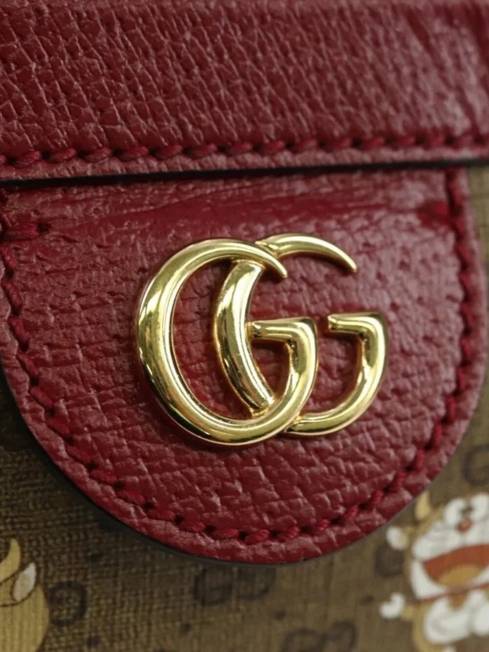 GUCCI Micro GG Supreme Doraemon Collaboration Bag PVC Beige 655596 Auth YKZ1361M